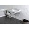 Kingston Brass 30 Carrara Marble Console Sink with Acrylic Legs, Marble WhitePolished Chrome LMS3030MASQ1 - alternate 6